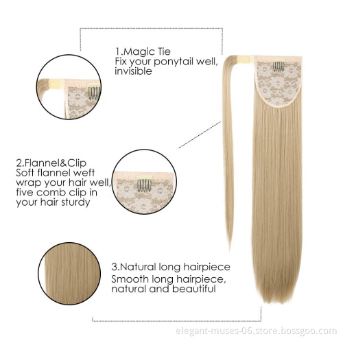 Best Selling 100% synthetic Hair high quality Drawstring Ponytail wholesale synthetic ponytail Hair Extension